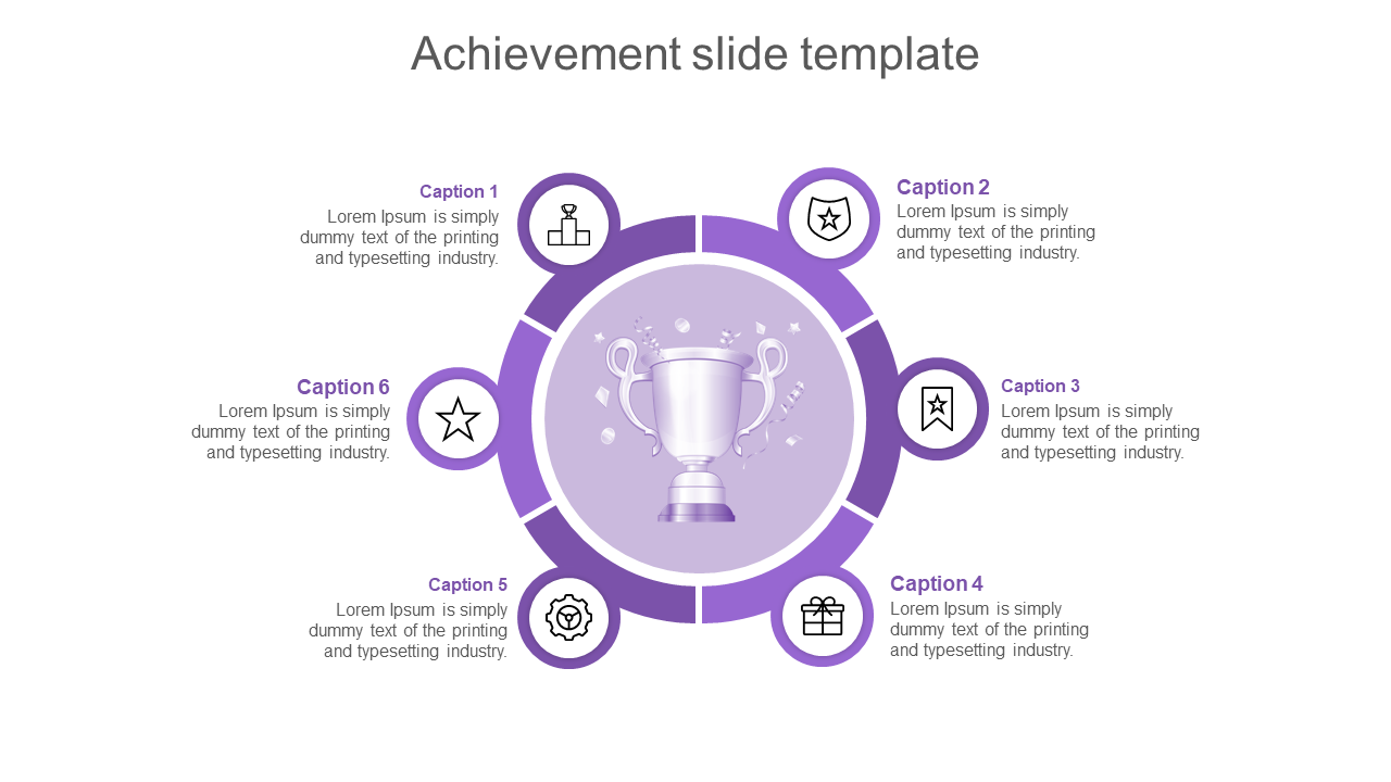 Free - Innovative Achievement Slide Template In Purple Color